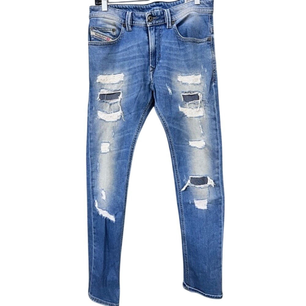 Diesel Thavar Slim Skinny Ripped Jeans 29X32